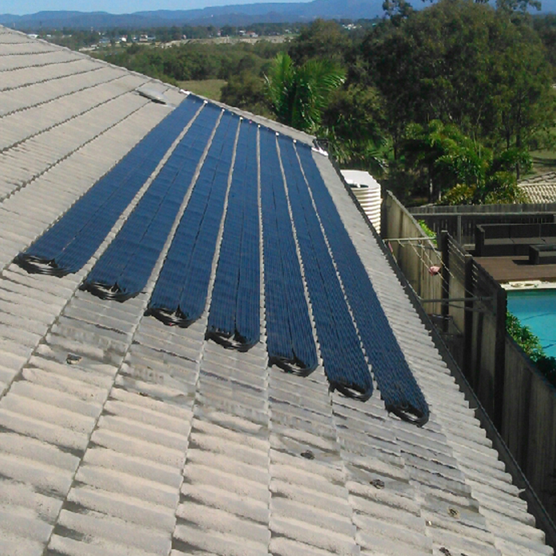 Pool solar panels on roof