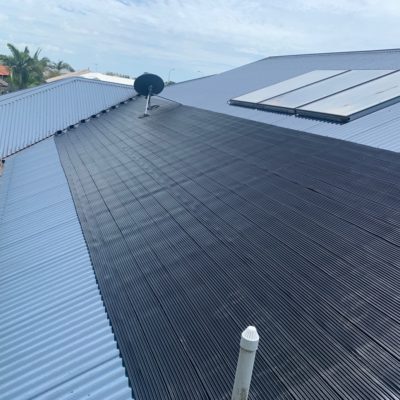 Solar pool heating on roof